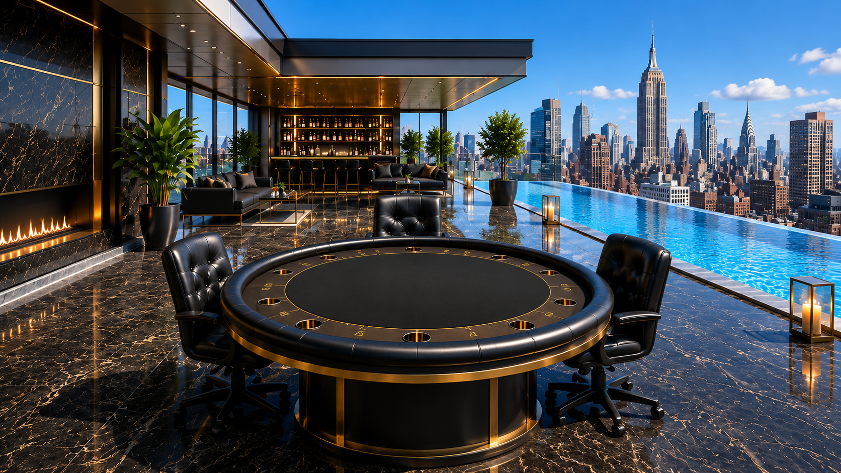 Penthouse — NYC rooftop penthouse with infinity pool